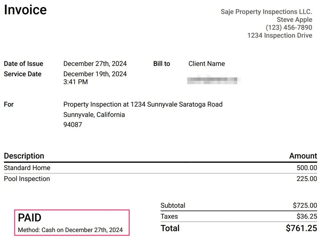 Regenerate the PDF to see the paid indicator directly in the invoice