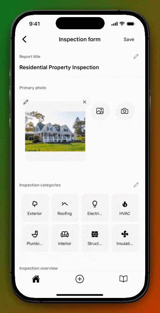 Using photo markup tools to annotate inspection photos.