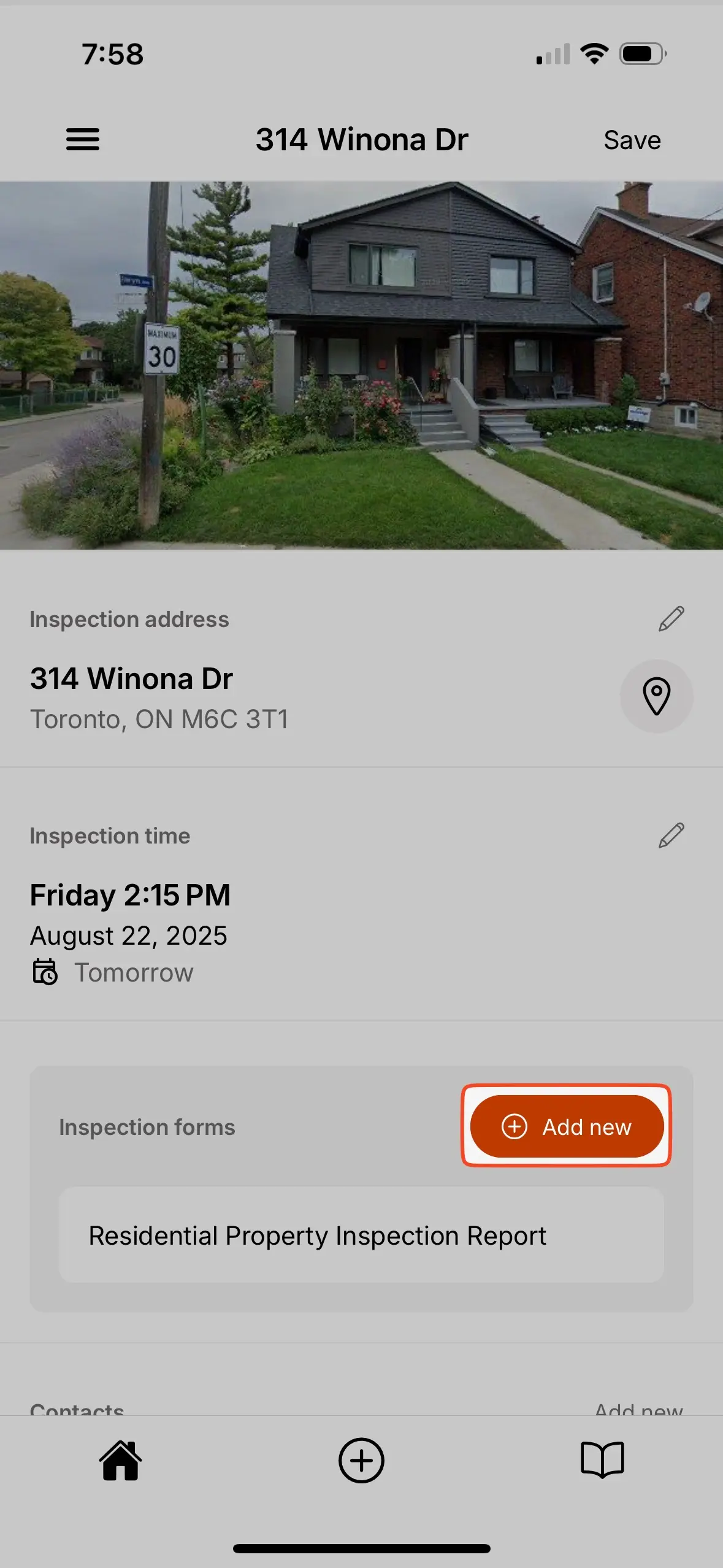 Adding new Form Templates to an Inspection.