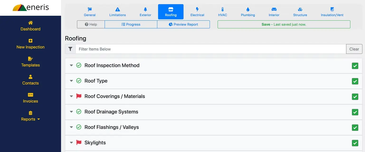 Navigate to the Roofing system