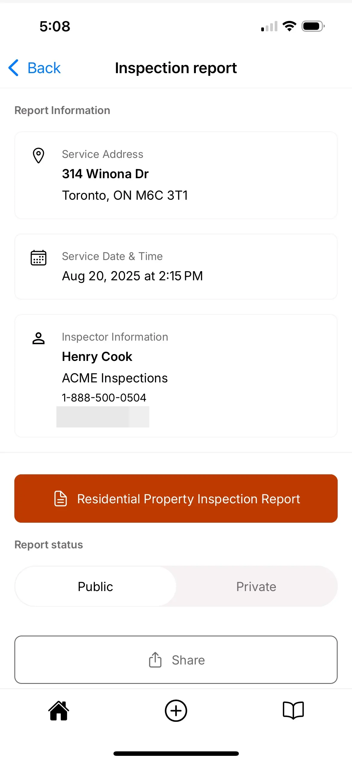Open latest published PDF report menu.