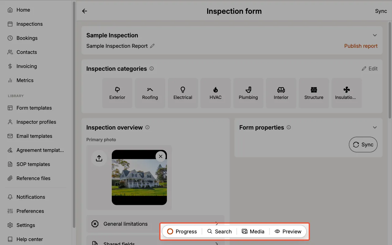 Form Tab Bar.