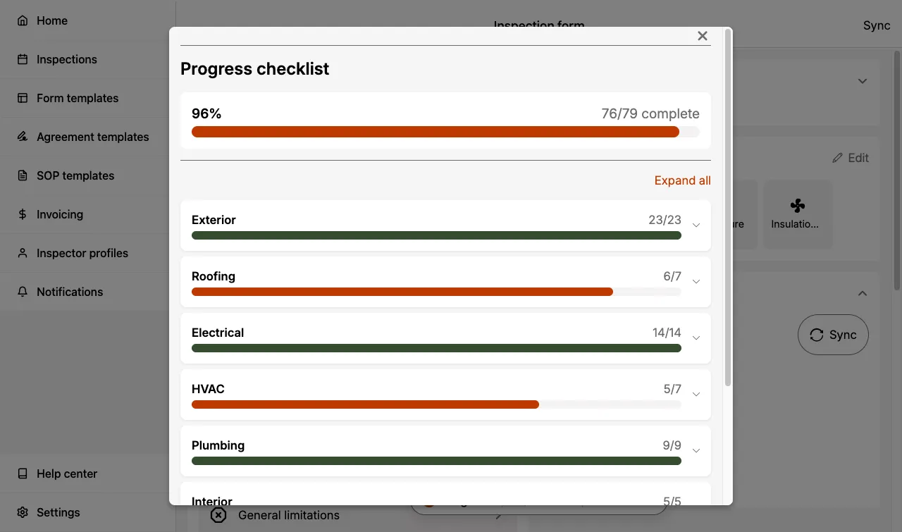Progress Checklist.