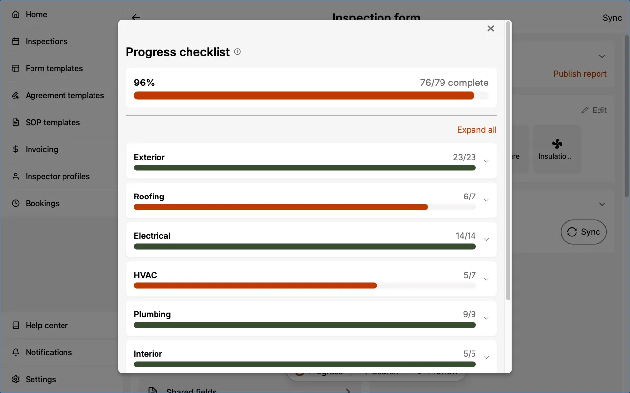 Progress Checklist.