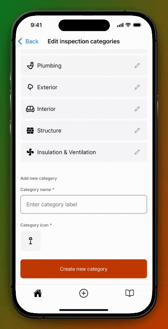 Adding new Inspection Categories.