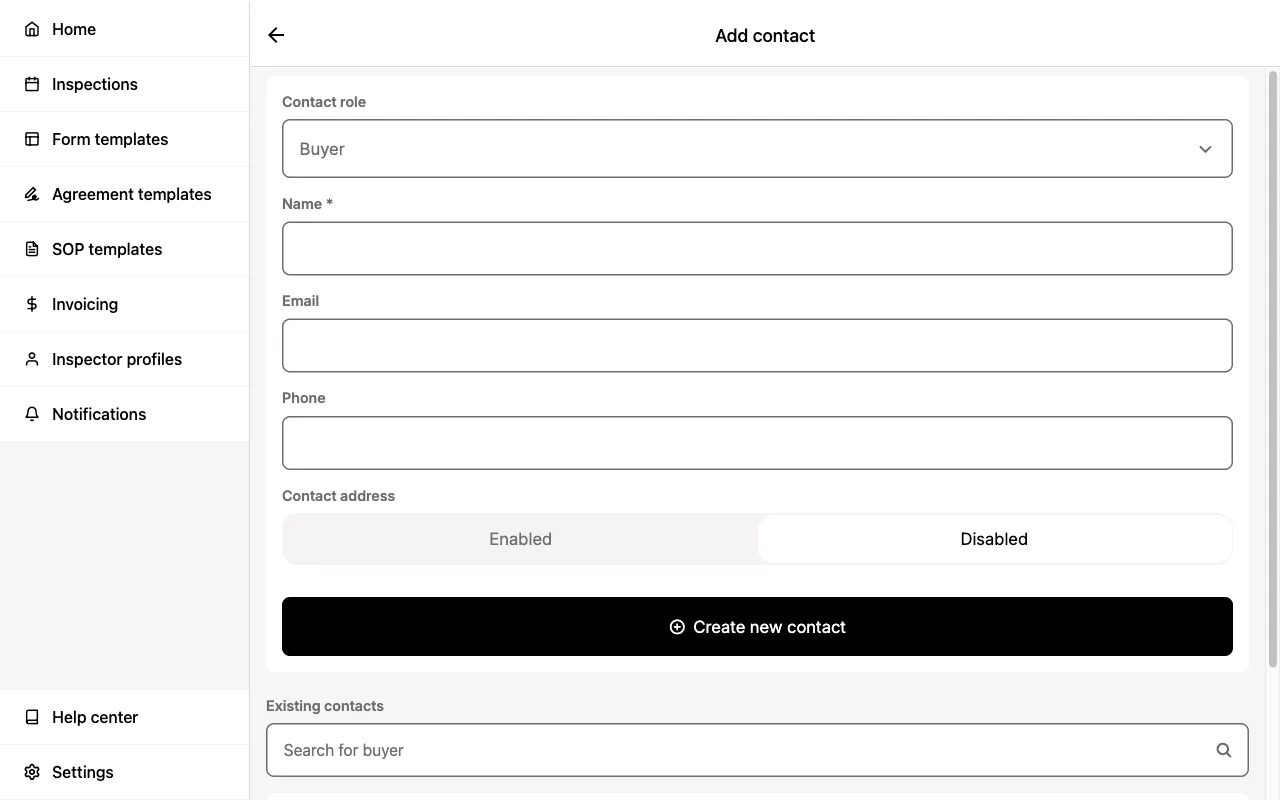 Add new contact details.