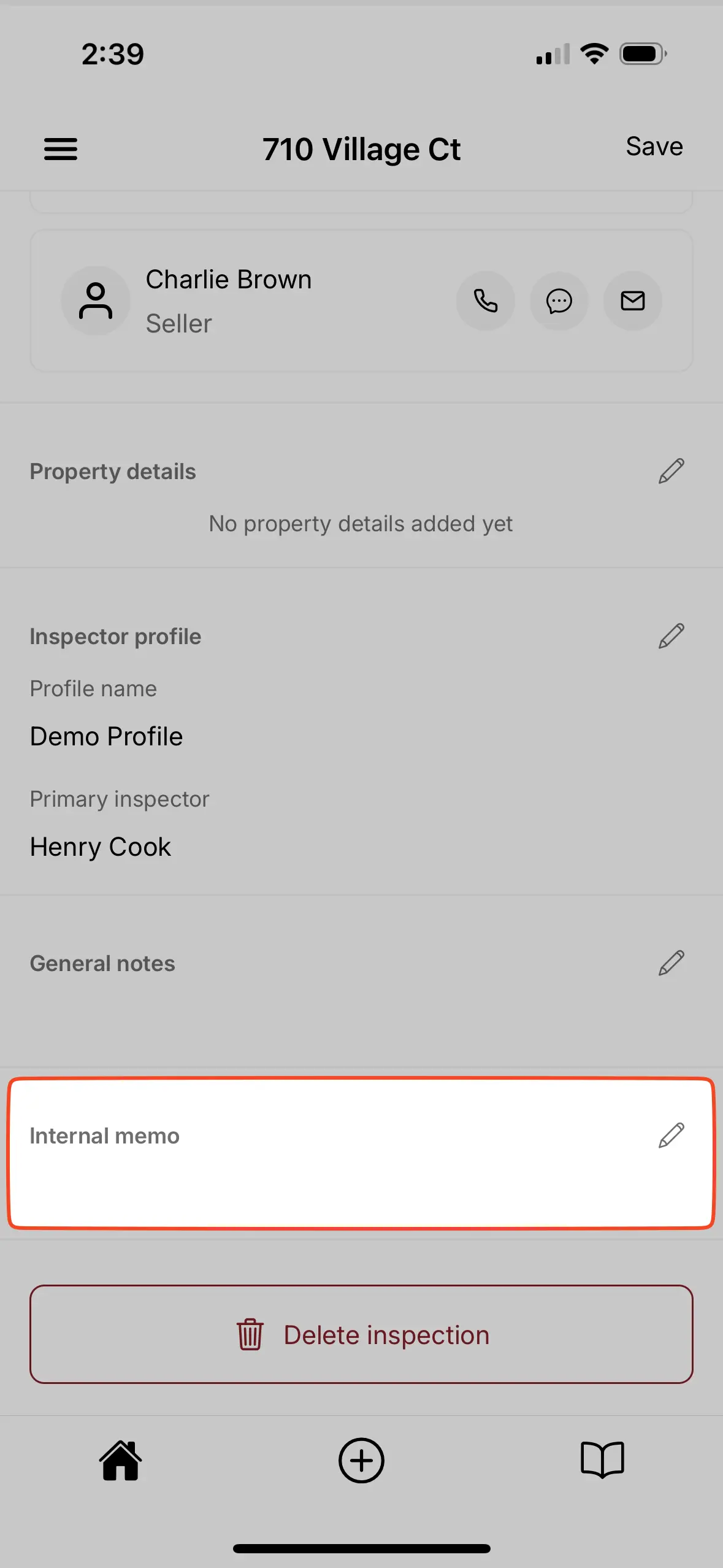 Where to find internal memo.