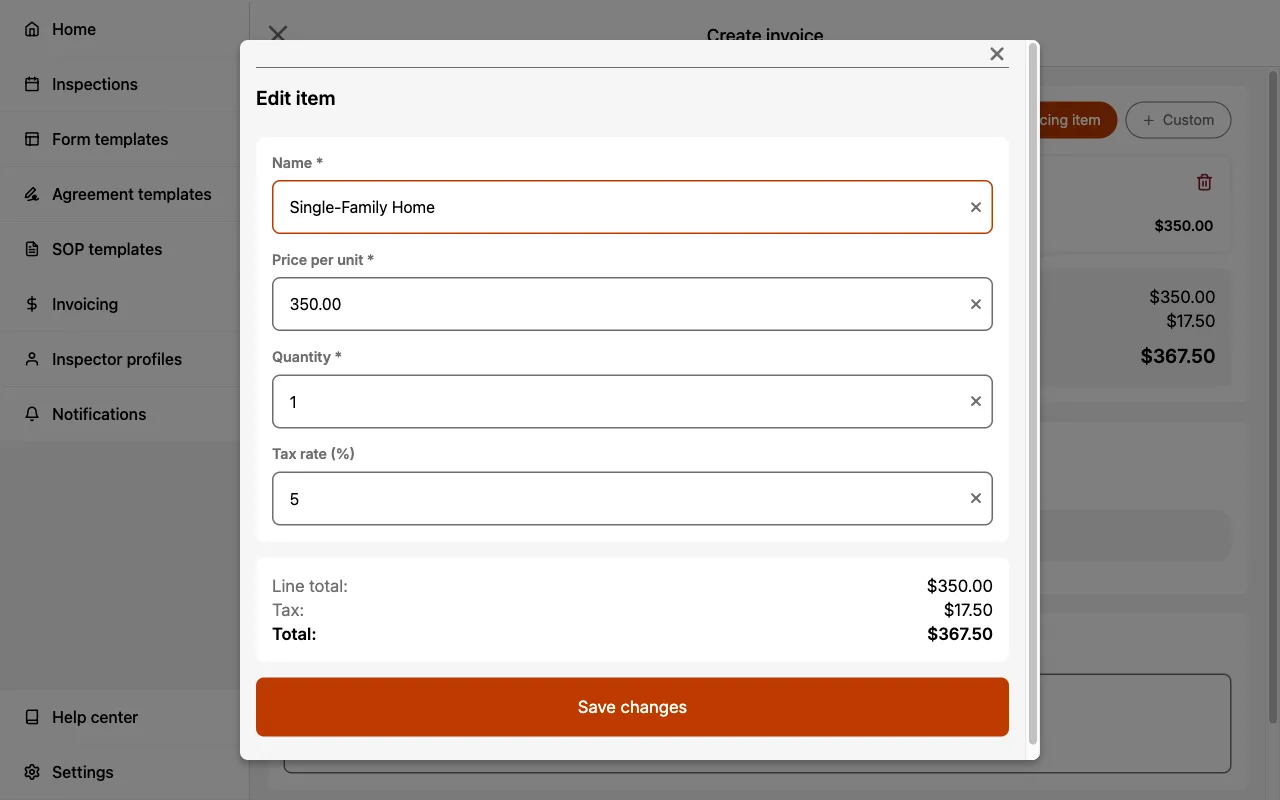 Adjusting Pricing Item quantity.