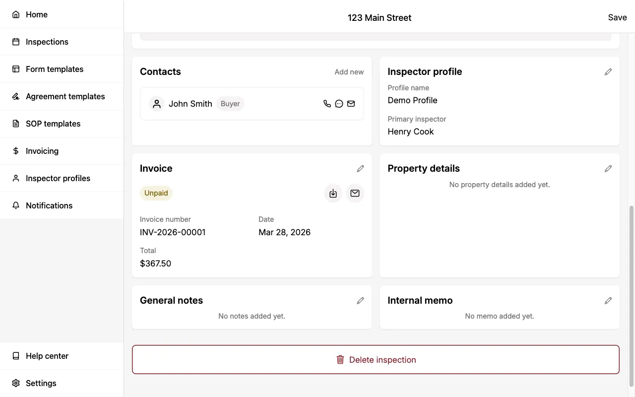 Generate and download the Invoice PDF.