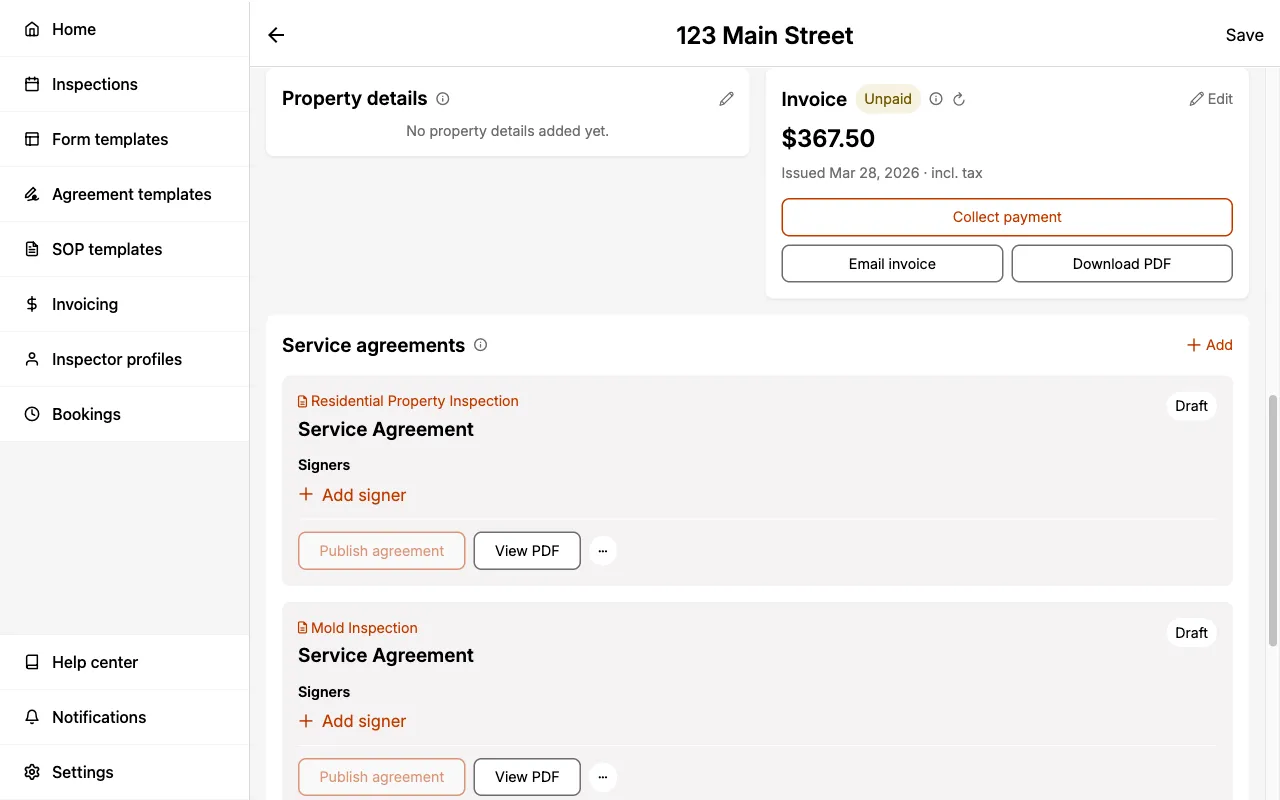 Generate and download the Invoice PDF.