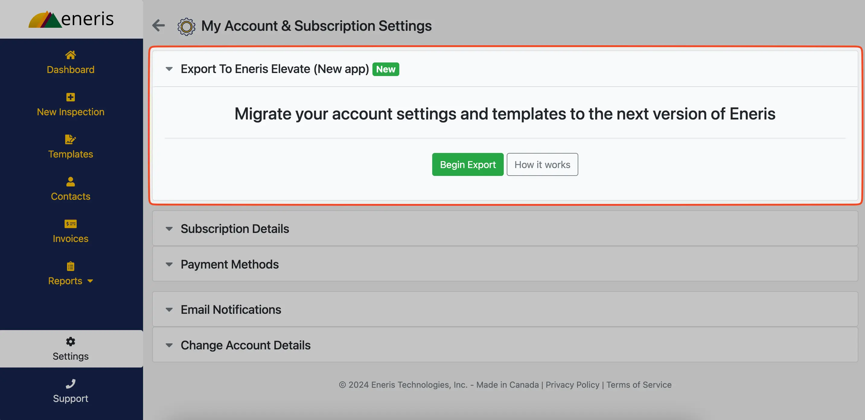 Beginning export from Eneris Legacy.