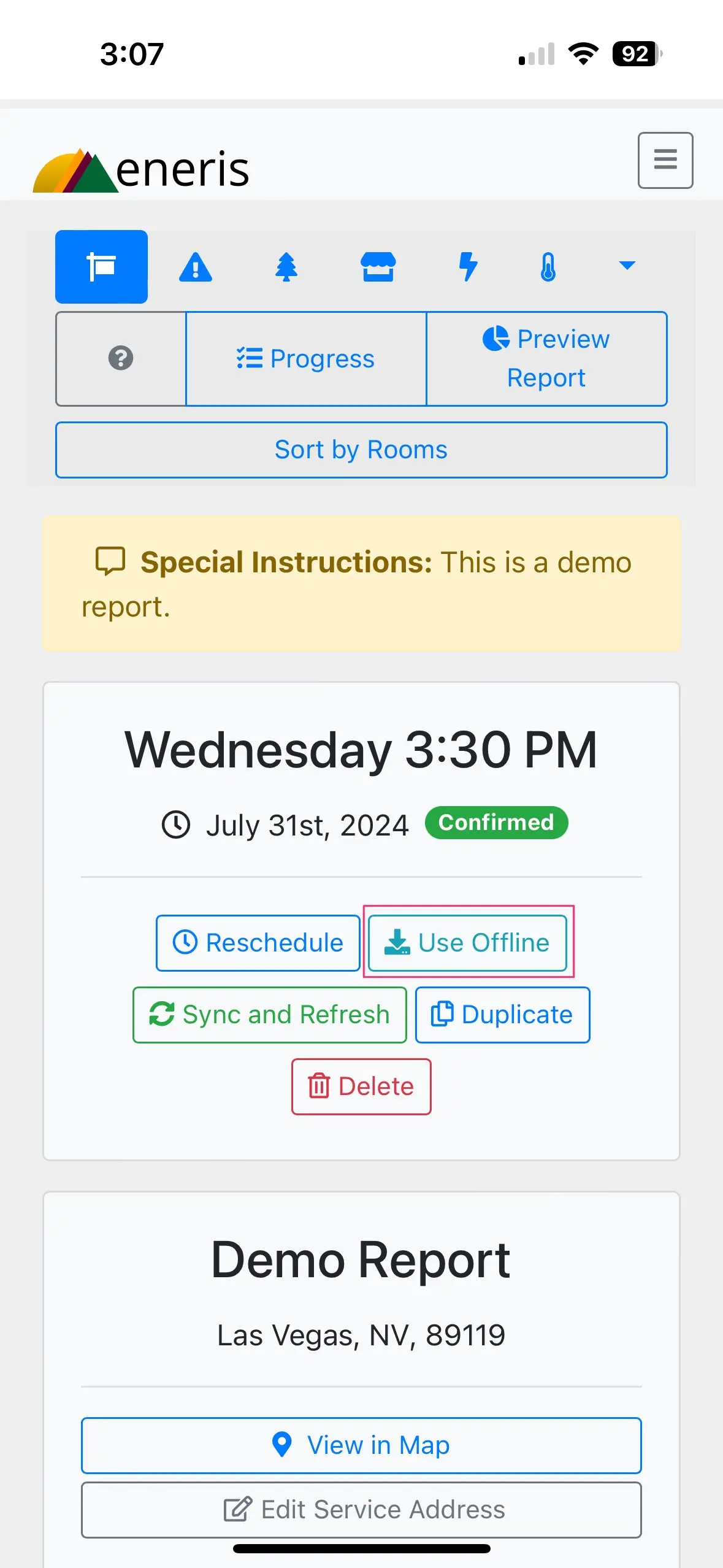 Select the Use Offline button
