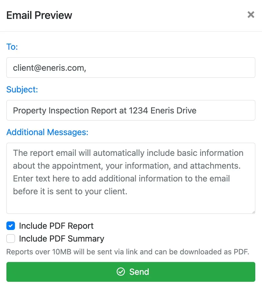 Email preview