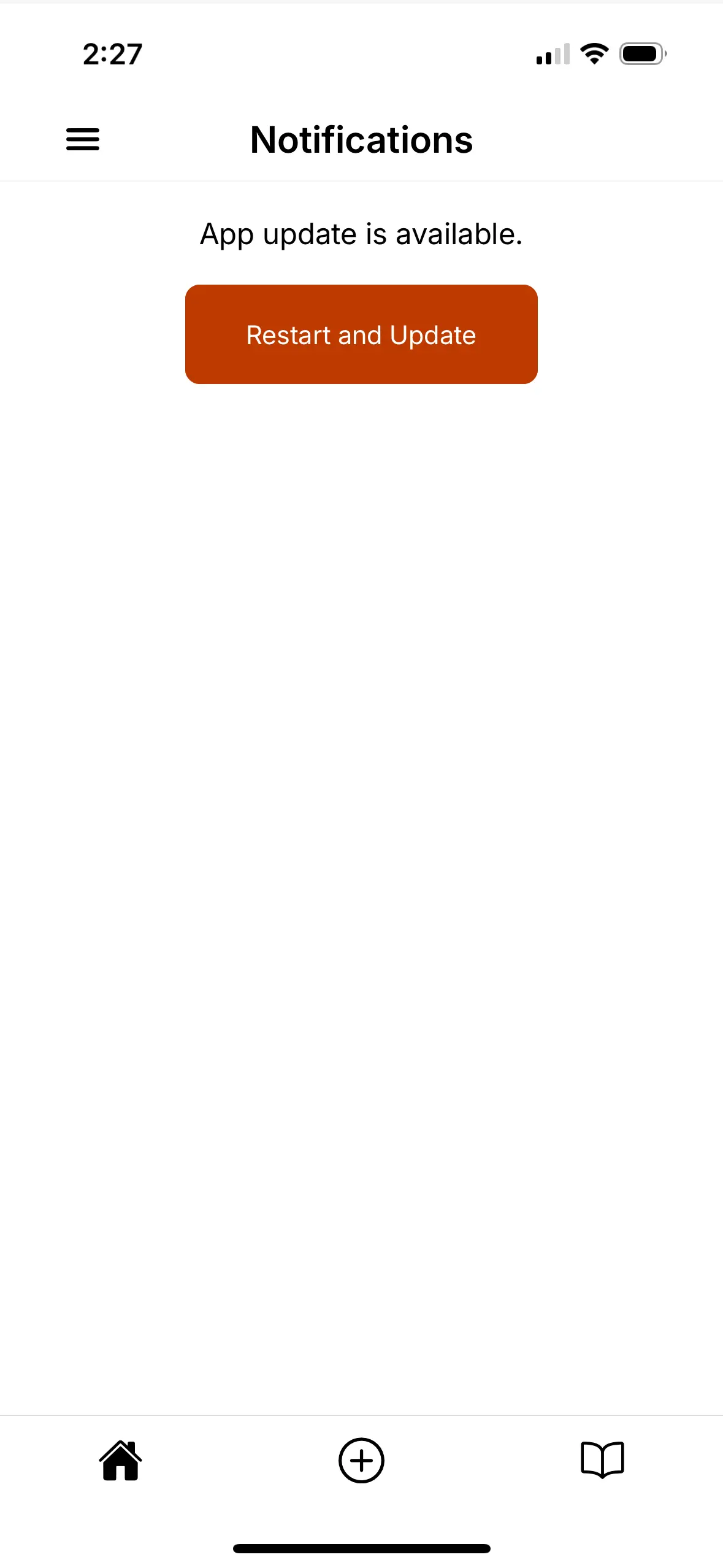 Restart and Update button.